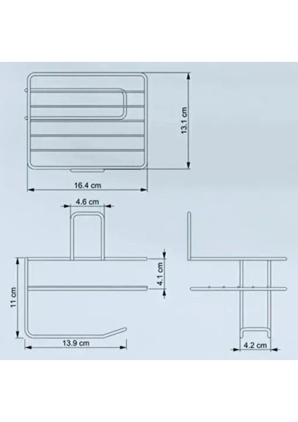 Kendiliğinden Yapışkanlı Tuvalet Kağıdı Tutacağı ve Yedek Raf - Siyah Modern Metal Tasarım fırsatları