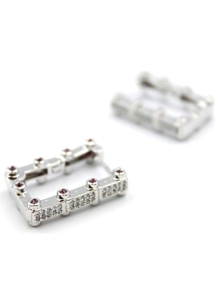 Dikdörtgen Küpe - Gümüş