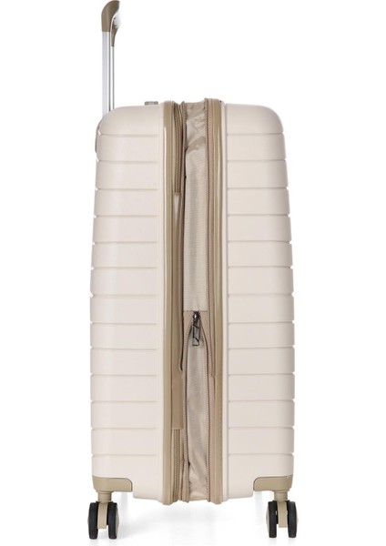 Ultra Hafif Polipropilen Körüklü Ekstra Hacim Orta+Makyaj 2 Li Valiz Seti