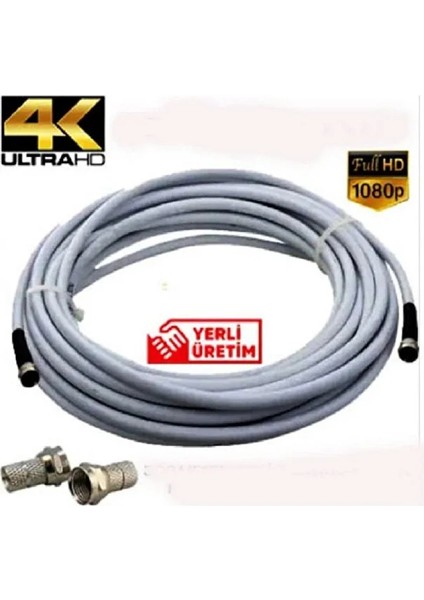 25 Metre U6 Kablo Rg6/u6 Uydu Anten Kablosu Tak Kullan Full Hd 3D4K 1080 Uyumludur Hazır Çalıştır fırsatları