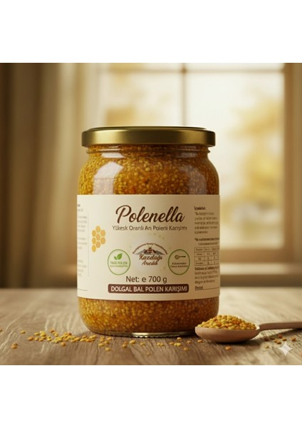 Polenella 700G (%100 Doğal Siyah Balı, Polen Karışımı)