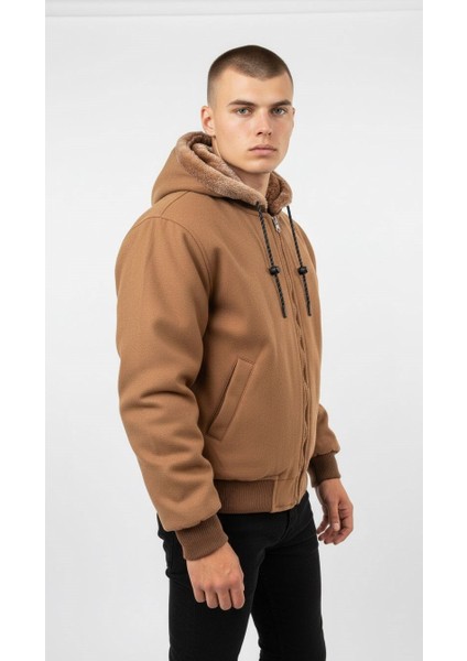 Oversize Erkek Çift Taraflı Kürklü Mont – Kapüşonlu, Kışlık ve Sıcak Tutucu modelleri