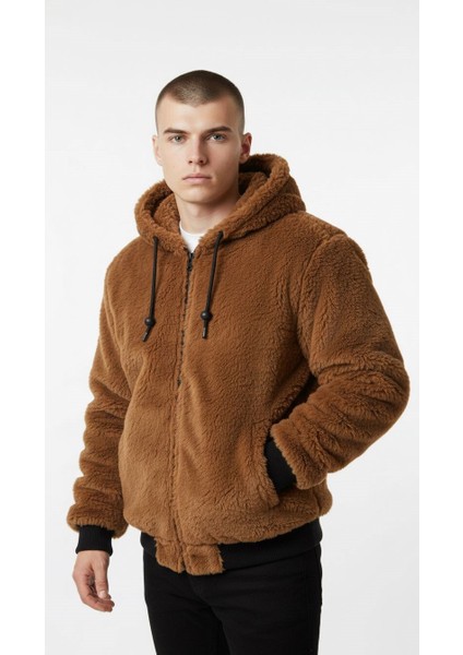 Oversize Erkek Çift Taraflı Kürklü Mont – Kapüşonlu, Kışlık ve Sıcak Tutucu fırsatları