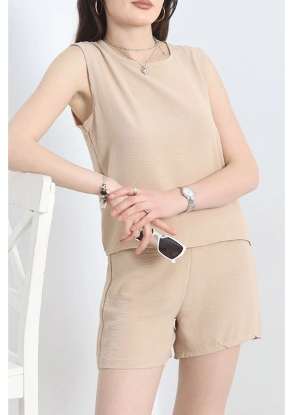 Şortlu Ayrobin Takım Bej fırsatları