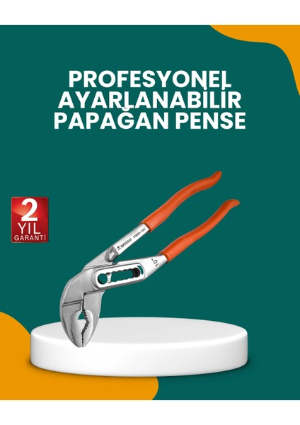 Çelik Alaşımlı Ayarlı Papağan Pense Yalıtımlı Sap