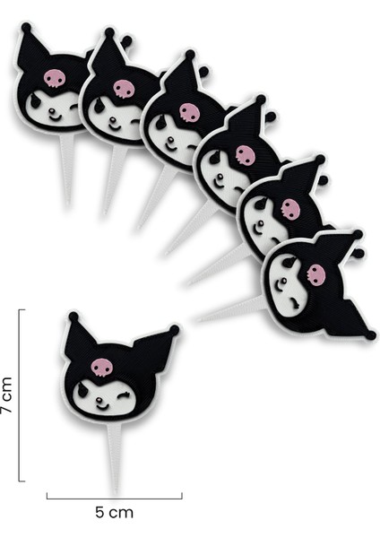 6 Adet Kuromi Temalı Cupcake Süsü (Doğum Günü) - Kaliteli Malzeme fiyatları