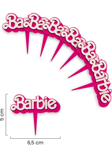 6 Adet Barbie Temalı Cupcake Süsü (Doğum Günü) - Kaliteli Malzeme fiyatları