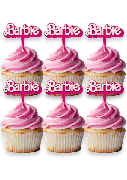 6 Adet Barbie Temalı Cupcake Süsü (Doğum Günü) - Kaliteli Malzeme modelleri