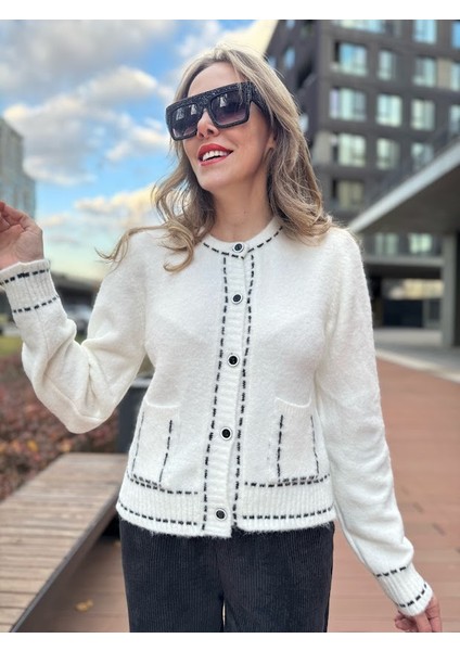 Çizgi Biye Detaylı Yumoş Hırka fiyatları