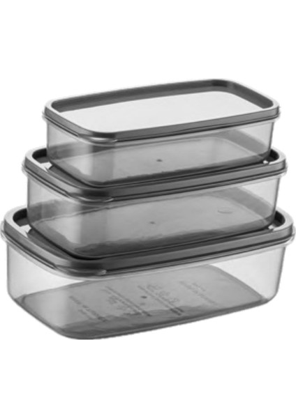 Oval 3 Parça Hava Almaz Sızdırmaz Saklama Kabı Seti Füme (300/500/800 Ml) fiyatları