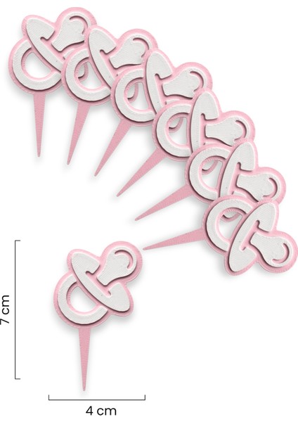 6 Adet Pembe Kız Bebek Cupcake Süsü (Baby Girl Babyshower) - Kaliteli Malzeme fiyatları