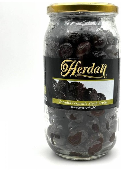 1000CC Cam Kavanoz Siyah Zeytin (NET:600GR)