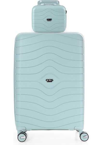 Ultra Hafif Polipropilen Ekstra Hacim Kabin+Makyaj 2 Li Valiz Seti