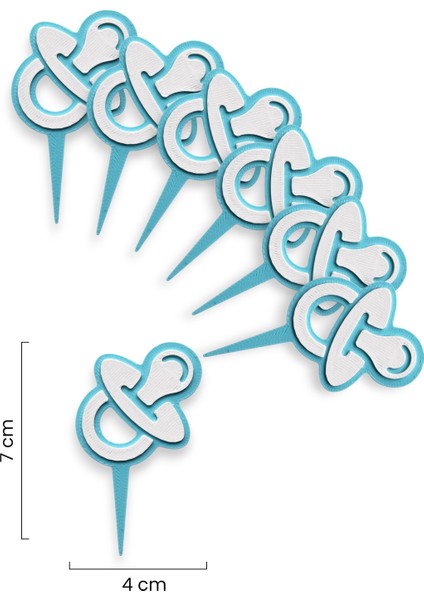 6 Adet Mavi Erkek Bebek Cupcake Süsü (Baby Boy Babyshower) - Kaliteli Malzeme fiyatları