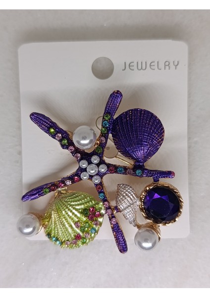 Çelik Anka Kuşu Deniz Yıldızı Kedi Li Tasarım Kadın Broş modelleri