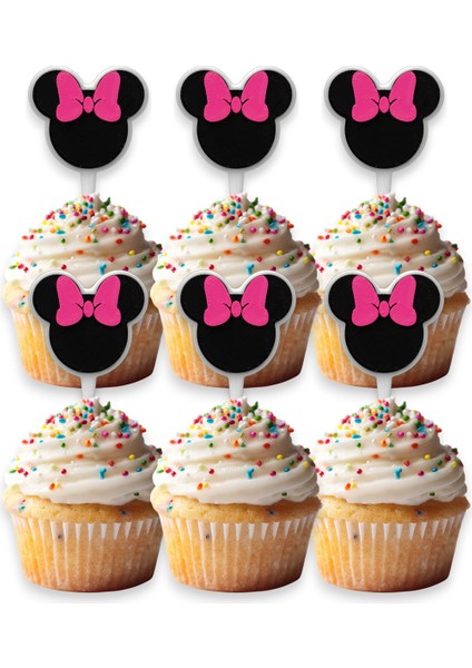 6 Adet Minnie Mouse Cupcake Süsü (Doğum Günü) - Kaliteli Malzeme modelleri