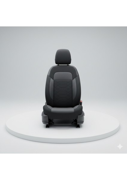 Venüs Serisi Koyu Gri Her Araca Uyumlu Universal Oto Koltuk Kılıfı