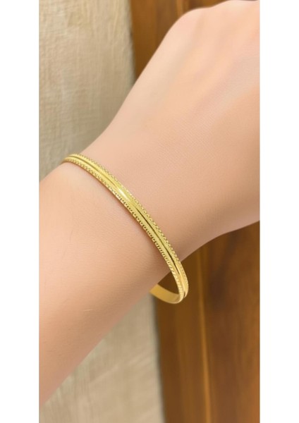 20 gr (Gram) Dorika Desenli Çöp Bilezik Yatırımlık Işçiliksiz 22 Ayar Altın