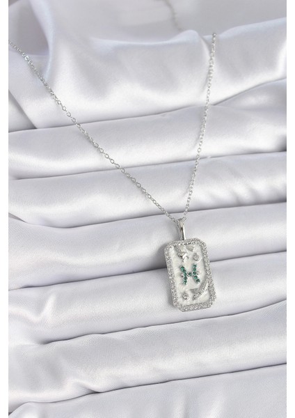 316L Çelik Gümüş Renk Zincir Balık Burcu Zirkon Taşlı Kadın Kolye fiyatları