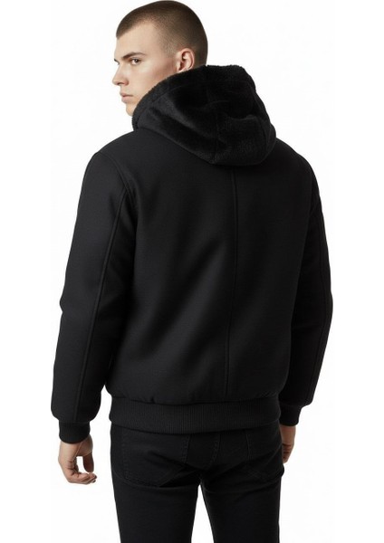 Oversize Erkek Çift Taraflı Kürklü Mont – Kapüşonlu, Kışlık ve Sıcak Tutucu fırsatları