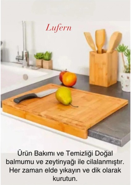 Uzun Ömürlü Ahşap Tezgah Üstü Kesme Tahtası Küçük Boy Et Sebze Meyve Ekmek Doğrama Kaymaz 38X45