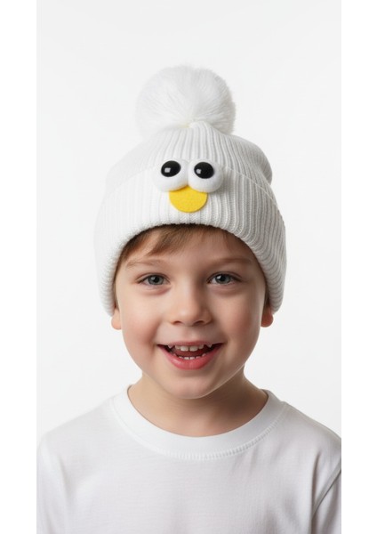 Göz Emoji Desenli Ponponlu Örgü Unisex Bere fiyatları