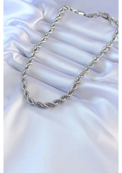 316L Çelik Gümüş Renk Burgu Model 45 cm Kadın Kolye fiyatları