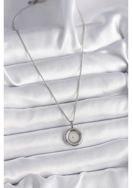 316L Çelik Gümüş Renk Zincir Gümüş Renk Altın Model Kadın Kolye fiyatları