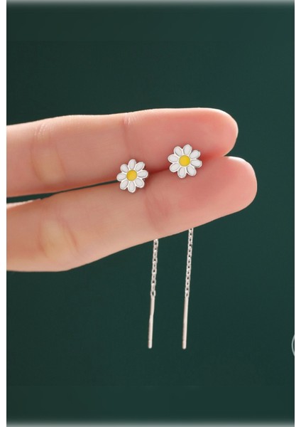 925 Gümüş Papatya Bileklik ve Küpe Seti , Zarif Papatya Set , Sevgiliye Hediye Seti ,yılbaşı Hediyesi indirimleri