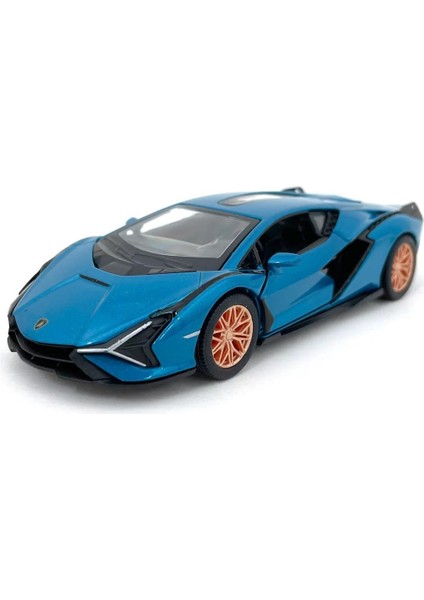 Die Cast Lamborghini Sian Fkp 37(Mavi) 1/40 Model Araba