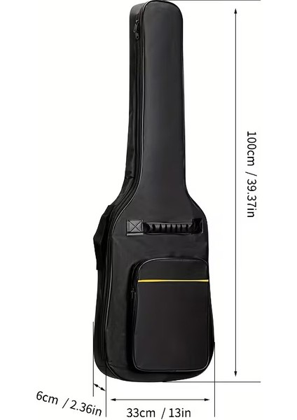 Elektro Gitar Kılıfı – 0.51 cm Kalın Dolgu, Büyük Aksesuar Cepleri, Ayarlanabilir Askı fırsatları