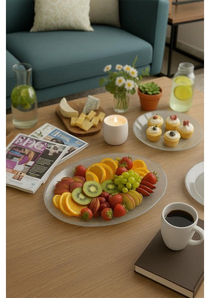 Silver Simli Büyük Kayık Tabak Sunum & Servis Tabağı - 26,5 x 39,5 cm fiyatları