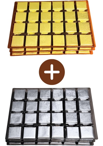 Altın & Gümüş Sargılı Sütlü Madlen 70 Adet Ikramlık Çikolata