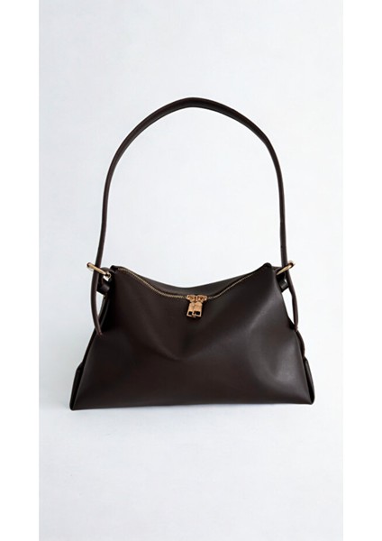 Marlin Tek Saplı Çift Fermuarlı El Kol ve Omuz Çantası