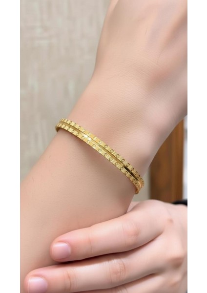 12 gr (Gram) Dorika Ray Desenli Çöp Bilezik Yatırımlık Işçiliksiz 22 Ayar Altın