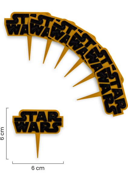 6 Adet Starwars Cupcake Süsü (Doğum Günü) - Kaliteli Malzeme fiyatları