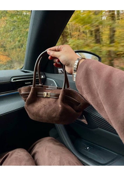 Reyl Kadın Retro Özel Kilit Aksesuarlı Kemer Tokalı Mini El ve Kol Çantası