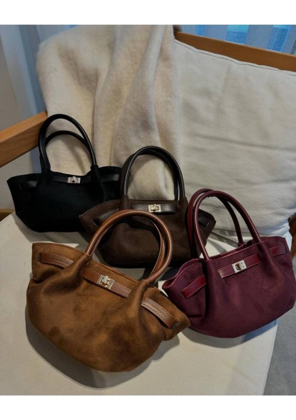 Reyl Kadın Retro Özel Kilit Aksesuarlı Kemer Tokalı Mini El ve Kol Çantası