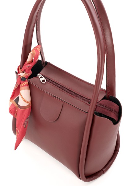 Moli Kadın Çift Saplı Fular Detaylı Küçük Boy El Kol ve Omuz Çantası modelleri