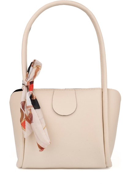 Moli Kadın Çift Saplı Fular Detaylı Küçük Boy El Kol ve Omuz Çantası