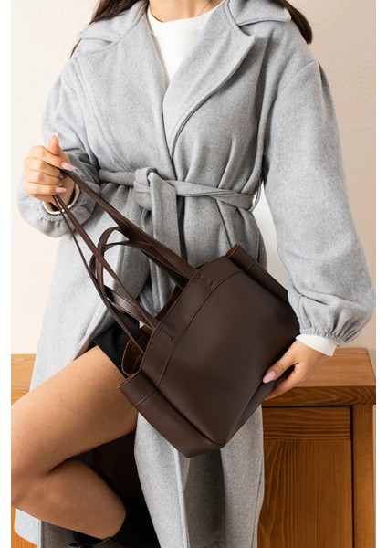 Acı Kahverengi Mıknatıs Kapaklı Cüzdan Detaylı Kadın El Kol ve Omuz Çantası 35X20 modelleri