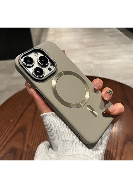 Iphone 15 Promax Uyumlu Lens Koruma Hediyeli Mat Magsafe Özellikli Kılıf