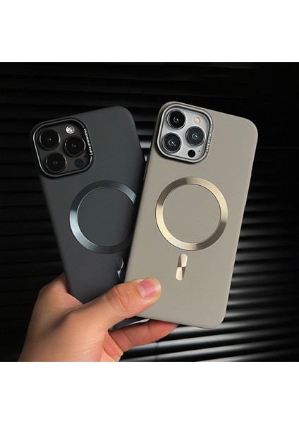 Iphone 15 Promax Uyumlu Lens Koruma Hediyeli Mat Magsafe Özellikli Kılıf