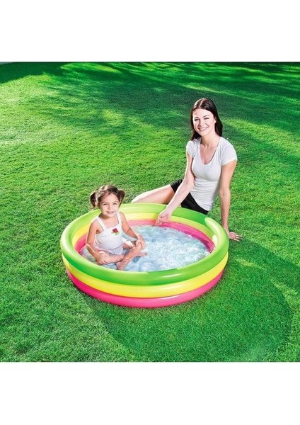 Havuz 3 Bölmeli Şişme Zemin 102 x 25 cm - 51104 (Lisinya)