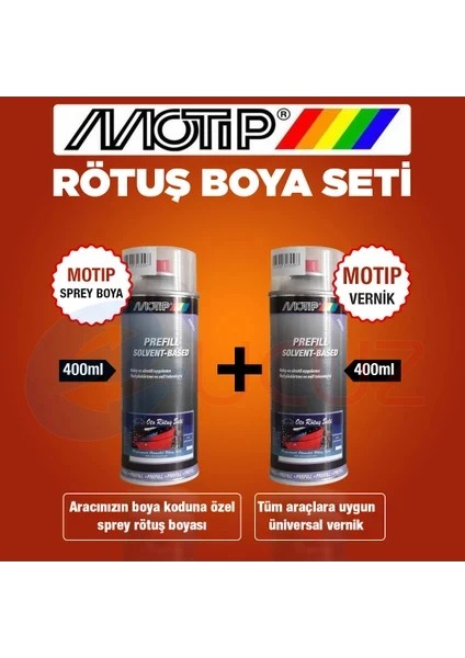 Toyota Kod K59 Rütüş Motip Sprey Rötuş Boya Seti