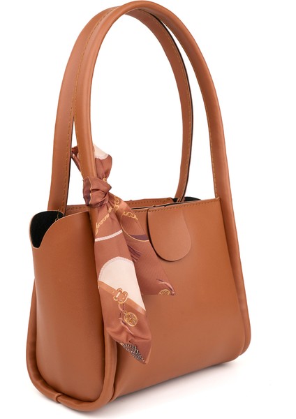 Moli Kadın Çift Saplı Fular Detaylı Küçük Boy El Kol ve Omuz Çantası fırsatları