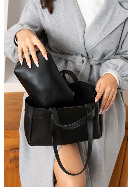 Mari Kadın Mıknatıs Kapaklı Cüzdan Detaylı El Kol ve Omuz Çantası fırsatları