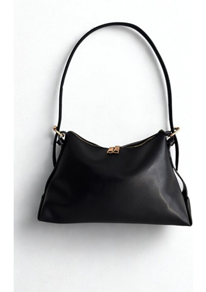 Marlin Tek Saplı Çift Fermuarlı El Kol ve Omuz Çantası