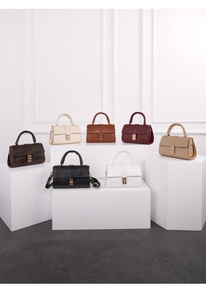 Kadın Mini Kilit Detaylı Çapraz Askılı El ve Omuz Çantası fırsatları