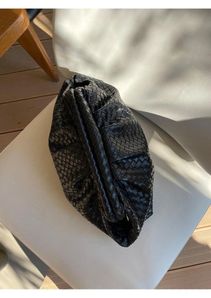 Meri Glow Örgü Detaylı El, Omuz ve Çapraz Çanta